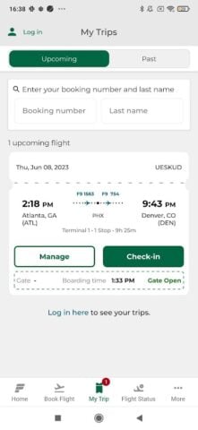 Frontier Airlines для Android