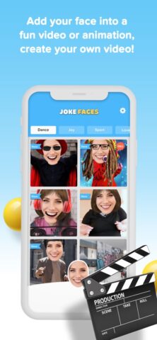 صانع الفيديوهات المض-Jokefaces لنظام iOS
