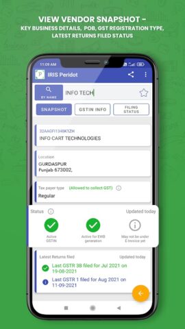 GSTIN Search : IRIS Peridot untuk Android