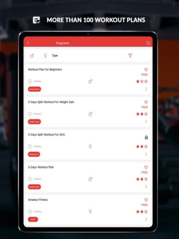 GT Gym Workout Plans for iOS