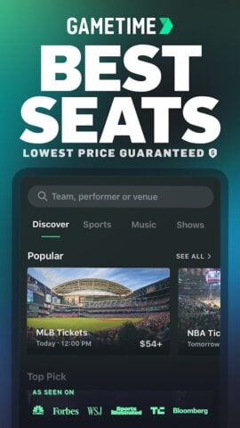 Gametime – Tickets de últ. min para Android