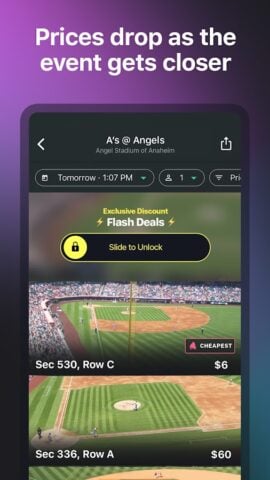 Gametime – Last Minute Tickets per Android