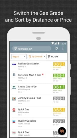 Android 用 Gas Guru: Cheap gas prices