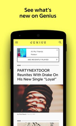 Genius — Song Lyrics Finder para Android