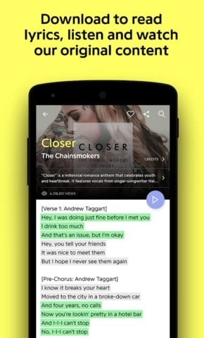 Android용 Genius — Song Lyrics Finder