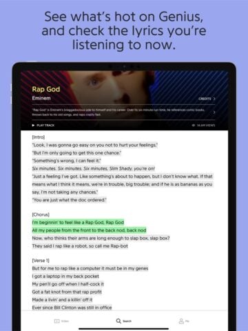 iOS용 Genius: Song Lyrics Finder