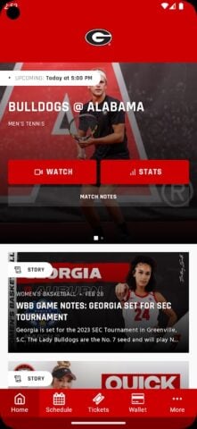 Georgia Bulldogs Gameday LIVE لنظام Android