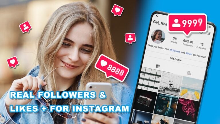 Get Real Followers & Likes + para Android