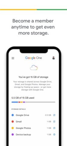 Google One pour iOS