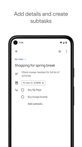 Google Задачи для Android