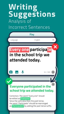 AI Grammar Check, Spell: Fixy pour Android