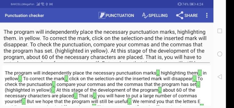 Corrector de ortografía para Android