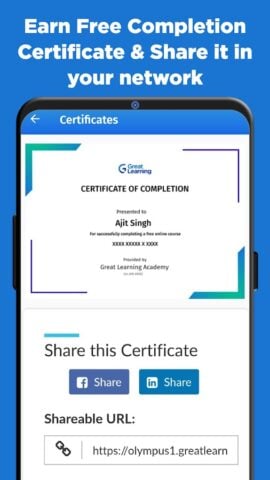 Great Learning: Online Courses per Android