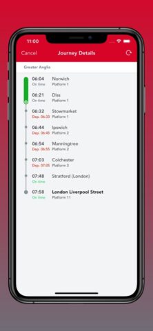 Greater Anglia Tickets & Times pour iOS