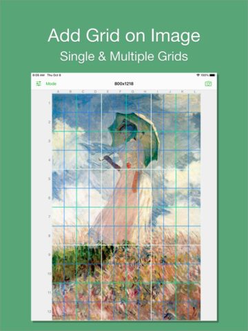 Grid #-cuadrícula sobre imagen para iOS