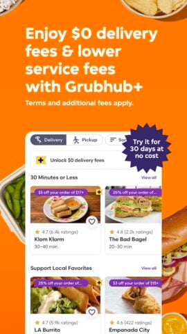 Grubhub: Food Delivery für Android