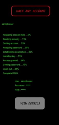 Android용 HACK ANY ACCOUNT