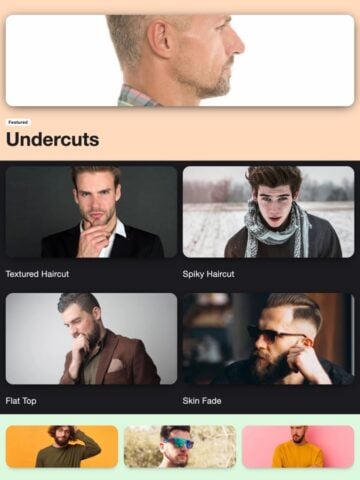 Penteados e cortes masculinos para iOS