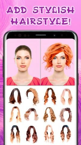 Android için Yüzünüz için saç modelleri