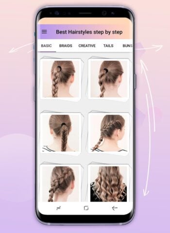 Hairstyles step by step لنظام Android