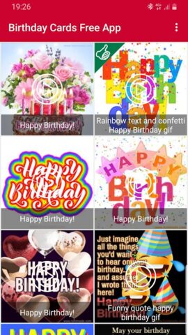 Android용 Happy Birthday Cards App