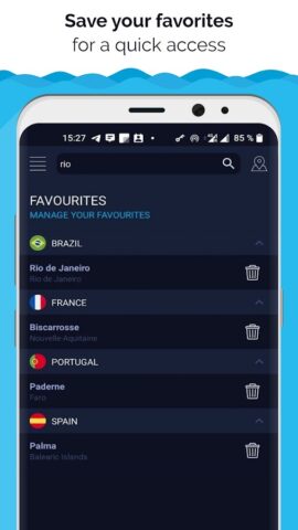 Marées & Météo Marine HighTide pour Android