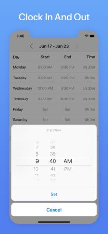 Hours Tracker: Time Calculator для iOS