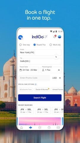IndiGo: Flight Booking App per Android