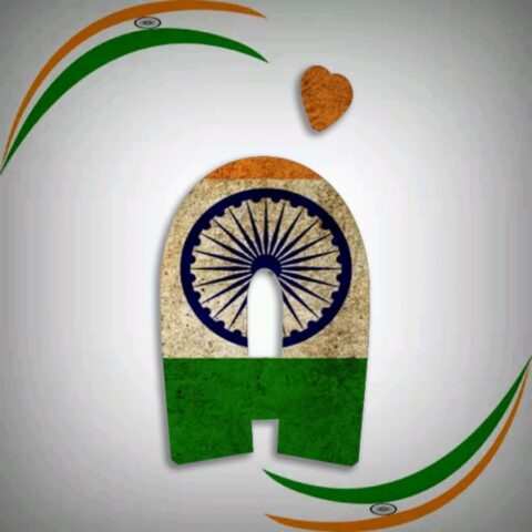 India Flag Photo DP Letter Art pour Android