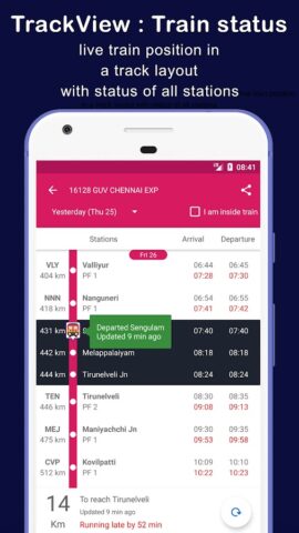 Indian Train Status – minits para Android