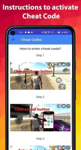 Indian bike driving cheat code for Android