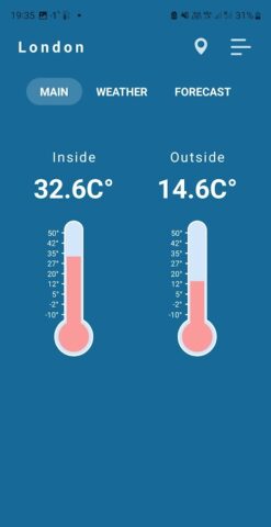 Indoor thermometer for Android