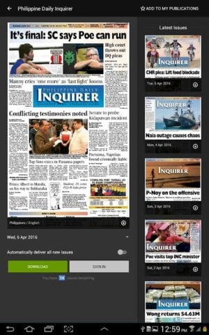 InquirerPlus pour Android