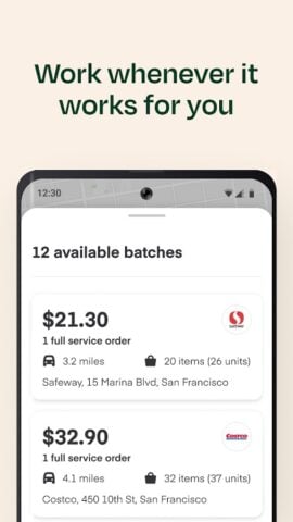 Instacart: Earn money to shop สำหรับ Android