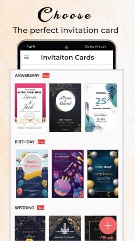 Carte D’invitation Parfaite pour Android