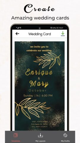 Pembuat kartu undangan digital untuk Android