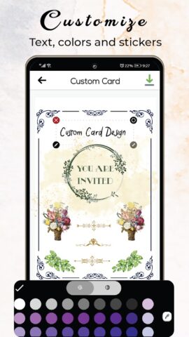 crear tarjetas de invitación para Android