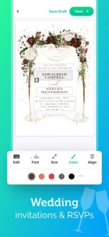 Android 用 招待状メーカー 結婚・披露宴・パーティーにアプリで招待