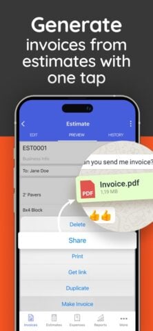 Invoice Simple, Estimate Maker para iOS