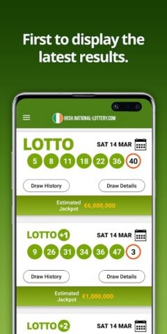Irish Lottery Results per Android
