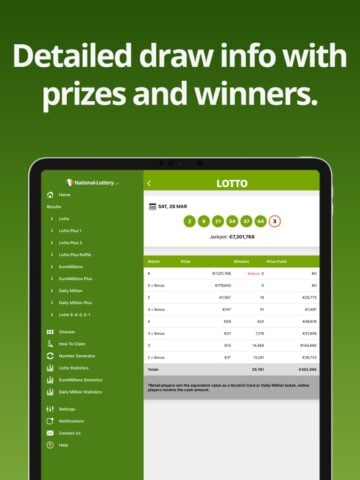 iOS 用 Irish Lottery Results