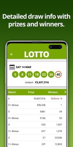 Irish Lottery Results per Android