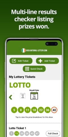 Irish Lottery Results für Android