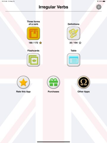 Verbos irregulares ingleses para iOS