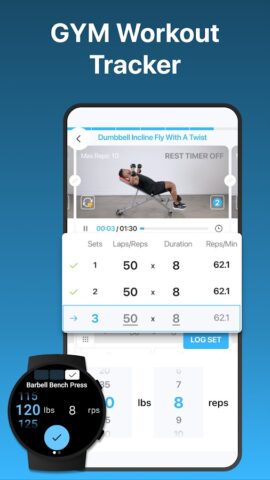 Android 用 JEFIT Gym Workout Plan Tracker