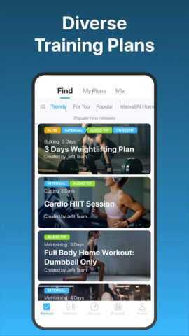 JEFIT Gym Workout Plan Tracker per Android