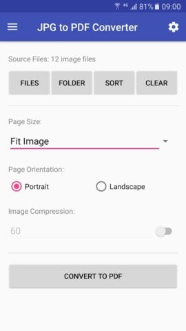 JPG to PDF Converter per Android