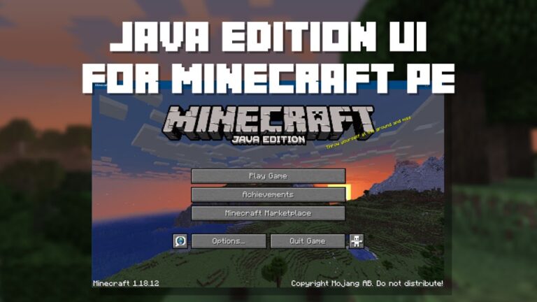Java Edition UI for Minecraft для Android