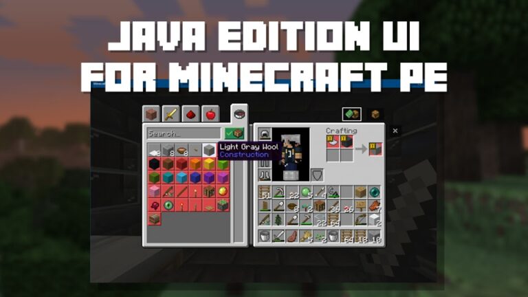 Android için Java Edition UI for Minecraft