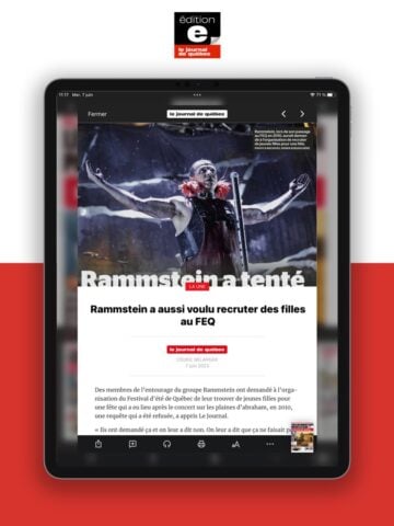 iOS용 Journal de Québec – EÉdition